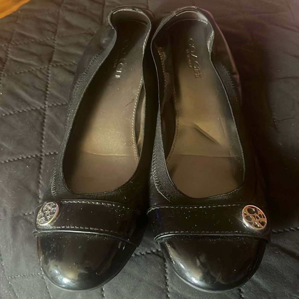 Coach black flats
